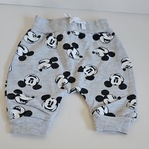 Disney Baby Gray Mickey Mouse Baby Pants 0/3